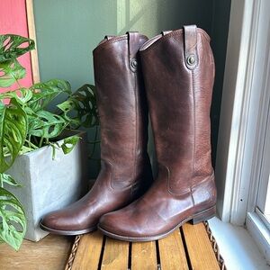 Like New Frye Melissa Brown Riding Boot Pull-On Size 10B